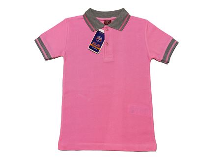 PEMBE KISA KOL LAKOS YAKA TİŞÖRT