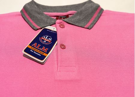 PEMBE KISA KOL LAKOS YAKA TİŞÖRT