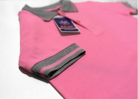 PEMBE KISA KOL LAKOS YAKA TİŞÖRT