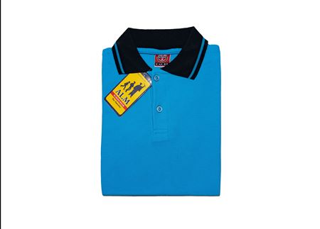 MAVİ KISA KOL LAKOS YAKA TİŞÖRT