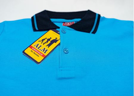 MAVİ KISA KOL LAKOS YAKA TİŞÖRT