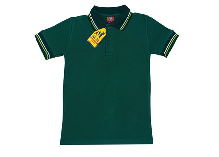 KOYU YEŞİL KISA KOL LAKOS YAKA TİŞÖRT