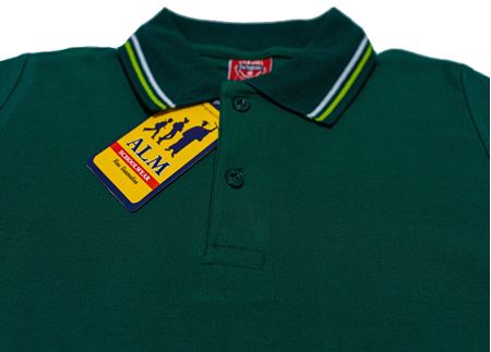 KOYU YEŞİL KISA KOL LAKOS YAKA TİŞÖRT