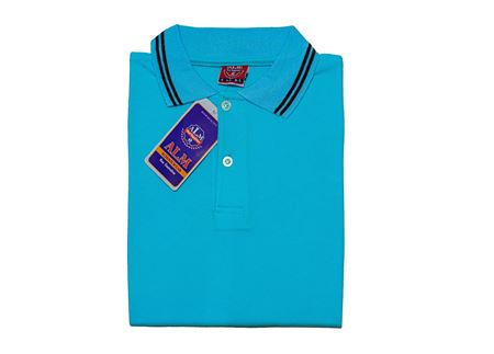 MAVİ KISA KOL LAKOS YAKA TİŞÖRT