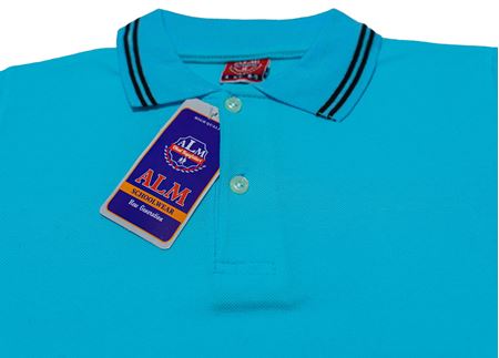 MAVİ KISA KOL LAKOS YAKA TİŞÖRT