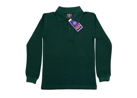 KOYU YEŞİL UZUN KOL LAKOS YAKA TİŞÖRT