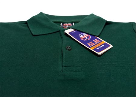 KOYU YEŞİL UZUN KOL LAKOS YAKA TİŞÖRT