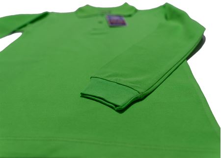 FISTIK YEŞİLİ UZUN KOL LAKOS YAKA TİŞÖRT