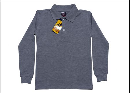 GRİ UZUN KOL LAKOS YAKA TİŞÖRT