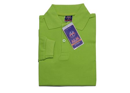 FISTIK YEŞİLİ UZUN KOL LAKOS YAKA TİŞÖRT