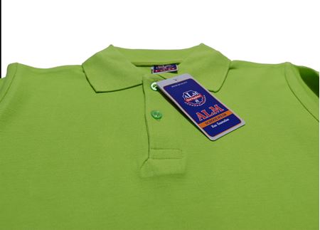 FISTIK YEŞİLİ UZUN KOL LAKOS YAKA TİŞÖRT