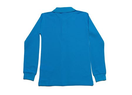 AÇIK MAVİ UZUN KOL LAKOS YAKA TİŞÖRT