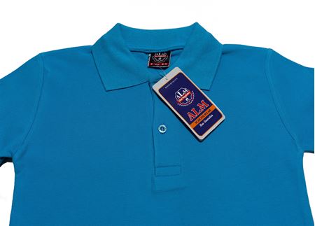 AÇIK MAVİ UZUN KOL LAKOS YAKA TİŞÖRT