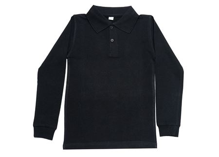 SİYAH UZUN KOL LAKOS YAKA TİŞÖRT