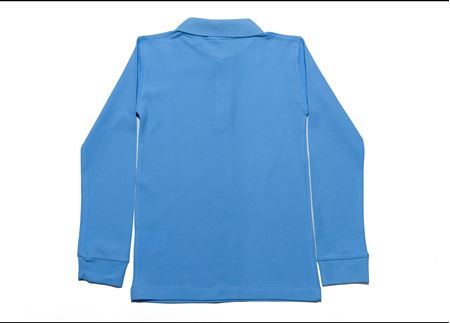 BUZ MAVİSİ UZUN KOL LAKOS YAKA TİŞÖRT