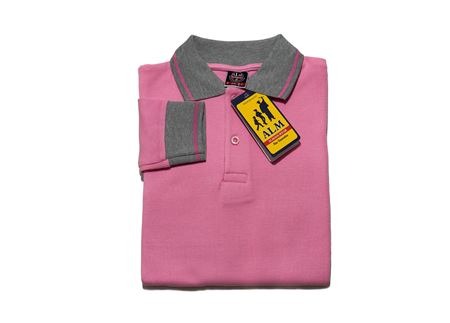 PEMBE UZUN KOL LAKOS YAKA TİŞÖRT