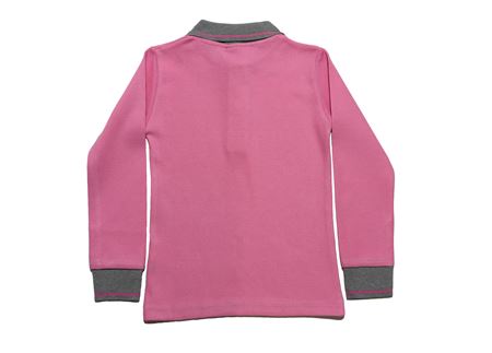 PEMBE UZUN KOL LAKOS YAKA TİŞÖRT