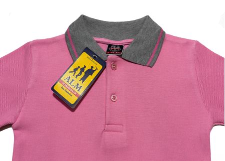 PEMBE UZUN KOL LAKOS YAKA TİŞÖRT