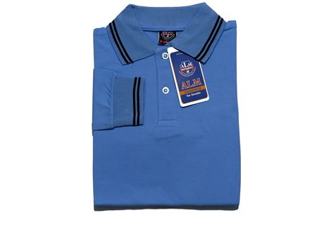 MAVİ UZUN KOL LAKOS YAKA TİŞÖRT