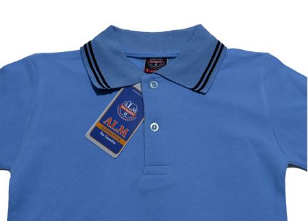 MAVİ UZUN KOL LAKOS YAKA TİŞÖRT