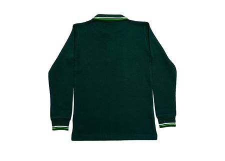 KOYU YEŞİL UZUN KOL LAKOS YAKA TİŞÖRT