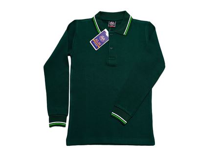 KOYU YEŞİL UZUN KOL LAKOS YAKA TİŞÖRT