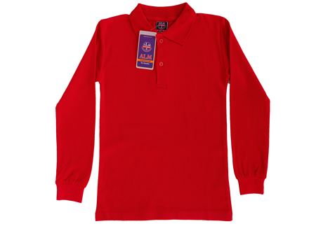 KIRMIZI UZUN KOL LAKOS YAKA TİŞÖRT