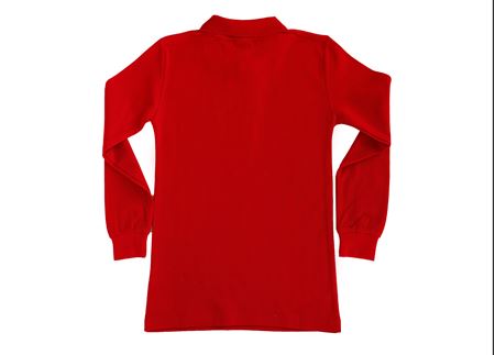 KIRMIZI UZUN KOL LAKOS YAKA TİŞÖRT