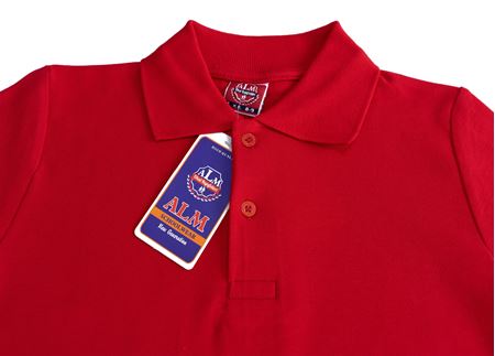 KIRMIZI KISA KOL LAKOS YAKA TİŞÖRT