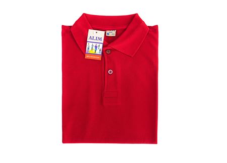 KIRMIZI KISA KOL LAKOS YAKA TİŞÖRT
