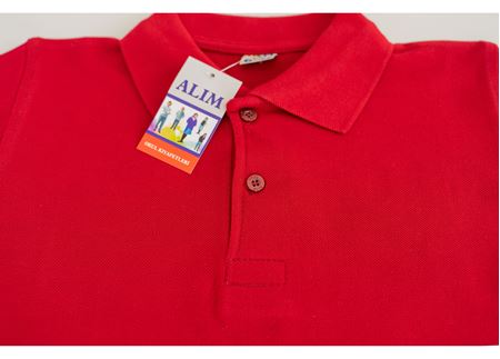 KIRMIZI KISA KOL LAKOS YAKA TİŞÖRT