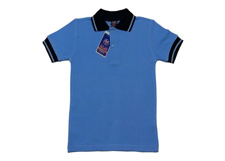 MAVİ KISA KOL LAKOS YAKA TİŞÖRT