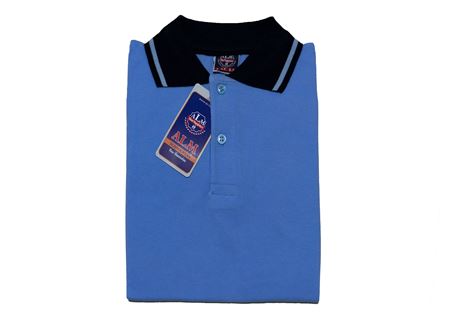 MAVİ KISA KOL LAKOS YAKA TİŞÖRT