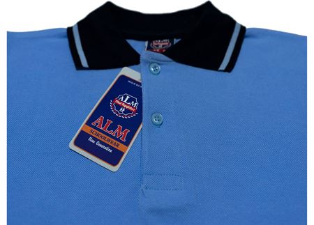 MAVİ KISA KOL LAKOS YAKA TİŞÖRT