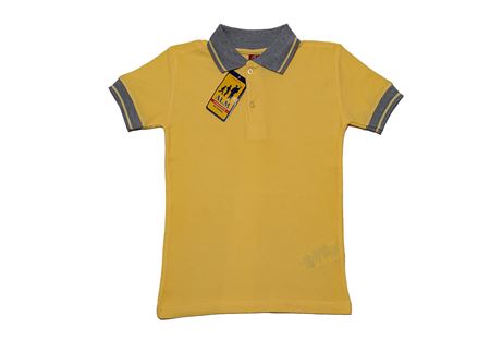 SARI KISA KOL LAKOS YAKA TİŞÖRT