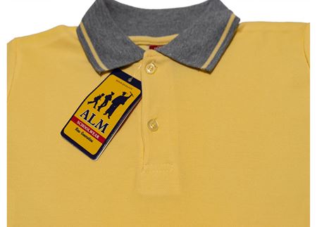 SARI KISA KOL LAKOS YAKA TİŞÖRT