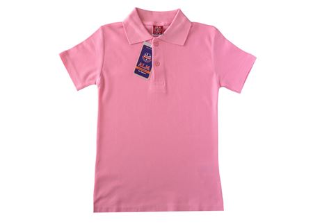 TOZ PEMBE KISA KOL LAKOS YAKA TİŞÖRT