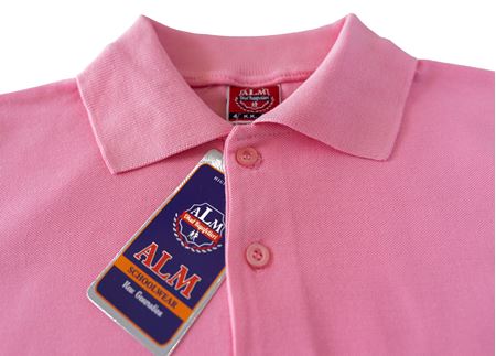 TOZ PEMBE KISA KOL LAKOS YAKA TİŞÖRT