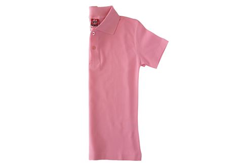 TOZ PEMBE KISA KOL LAKOS YAKA TİŞÖRT