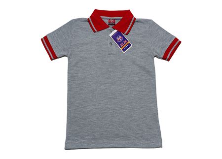 GRİ KISA KOL LAKOS YAKA TİŞÖRT