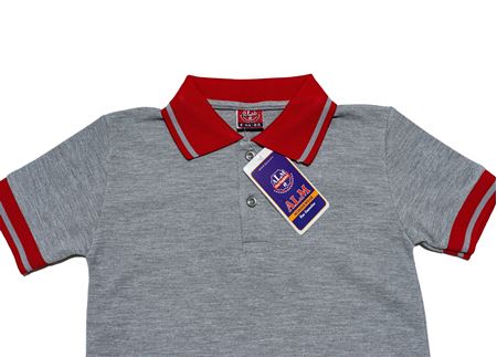 GRİ KISA KOL LAKOS YAKA TİŞÖRT