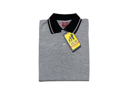 GRİ KISA KOL LAKOS YAKA TİŞÖRT