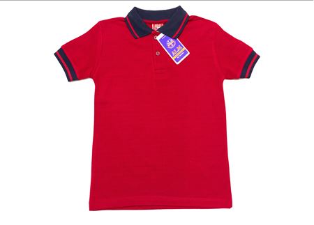 KIRMIZI KISA KOL LAKOS YAKA TİŞÖRT