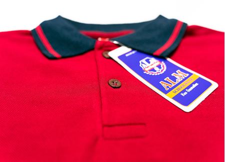 KIRMIZI KISA KOL LAKOS YAKA TİŞÖRT