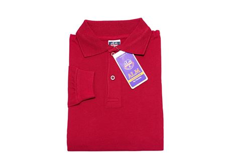 KIRMIZI UZUN KOL LAKOS YAKA TİŞÖRT