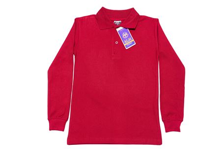 KIRMIZI UZUN KOL LAKOS YAKA TİŞÖRT