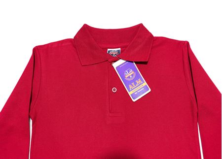 KIRMIZI UZUN KOL LAKOS YAKA TİŞÖRT