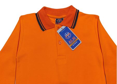 TURUNCU UZUN KOL LAKOS YAKA TİŞÖRT