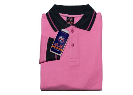 PEMBE UZUN KOL LAKOS YAKA TİŞÖRT