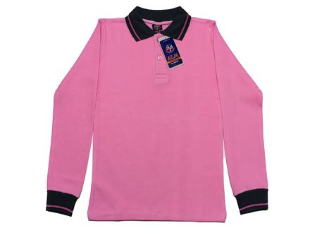 PEMBE UZUN KOL LAKOS YAKA TİŞÖRT